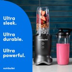 NutriBullet Liquidificador Ultra Pessoal Nb50500, 32 Onças, Cinza - Imagem 2