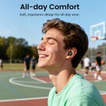 Mini fones de ouvido, Bluetooth 5.3, intra-auriculares com microfone embutido, à prova d'água IPX5, com conexão de longa distância - Imagem 7