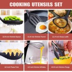 Conjunto de utensílios de cozinha RAXCO, utensílios de cozinha e facas afiadas, suporte de aço inoxidável e tábua de corte - Imagem 3