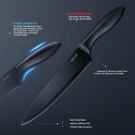 Conjunto de utensílios de cozinha RAXCO, utensílios de cozinha e facas afiadas, suporte de aço inoxidável e tábua de corte - Imagem 4