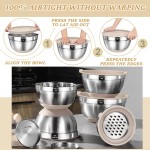 Kit Tigelas com 26 tigelas com tampa hermética, de aço inoxidável e fundo antiderrapante - Imagem 7