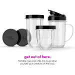 Magic Bullet Liquidificador, pequeno, prata, conjunto de 11 peças - Imagem 4