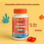 Ômega 3 Peixinho, Concentrado em EPA e DHA, Sabor laranja, 60 Caps Mastigáveis, Bigens - Imagem 4
