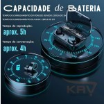 Fone de Ouvido Sem Fio Bluetooth 5.3+EDR (Ambos os Lados) Qualidade de Som de Alta Definição - Power Bank - IPX5 Resistente a Água - Qualidade PREMIUM - Imagem 5