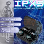 Fone de Ouvido Sem Fio Bluetooth 5.3+EDR (Ambos os Lados) Qualidade de Som de Alta Definição - Power Bank - IPX5 Resistente a Água - Qualidade PREMIUM - Imagem 8