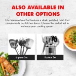 Chef Craft - Conjunto de 8 utensílios de cozinha de aço inoxidável com suporte de utensílios - Imagem 7