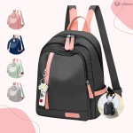 Mochila Feminina Escolar Trabalho Reforçada Bolsa Mulher Passeio Casual Ajustável Com Pingente - Imagem 5