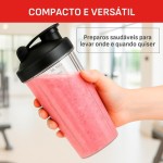 Liquidificador Arno Actimix Compact Blender LQ01, 500W, Inox, com copos de 250ml, 500ml e 750ml, 10 Peças, Lâminas para Misturar e Triturar, Ideal para Smoothies e Shakes, 220V - Imagem 3
