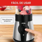Liquidificador Arno Actimix Compact Blender LQ01, 500W, Inox, com copos de 250ml, 500ml e 750ml, 10 Peças, Lâminas para Misturar e Triturar, Ideal para Smoothies e Shakes, 220V - Imagem 5