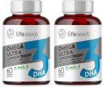 Ômega 3 Ultra Concentrado DHA 1.000mg EPA 400mg - Certificação Internacional MEG-3-2 Potes – 120 Cápsulas