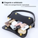 Romantic Crown Bolsa de Ombro Pequenas Feminina,Mini Bolsas Sacola Tiracolo Moderna de Couro Impermeável,Shoulder Handbag Presente Trabalho Casual Festa - Imagem 3