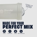 Garrafa coqueteleira BlenderBottle ProStak, com pote para comprimidos e proteína, 650 ml, Smoke Grey - Imagem 4