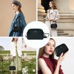 Bolsa Transversal Feminina em Couro Vegano, 3 Compartimentos com Zíper, Alça Ajustável - Imagem 3