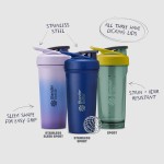 Garrafa coqueteleira BlenderBottle Strada, para shakes de proteína e pré-treino, 828 ml, branco - Imagem 6
