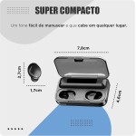 Fone de ouvido bluetooth 5.3 - Função power bank e mostrador digital - Imagem 5