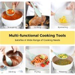 Conjunto de Utensílios de Cozinha, 26 Peças, Silicone e Madeira, Resistente ao Calor, Com Suporte de Utensílios, Espátulas para Panelas Antiaderentes - Imagem 5