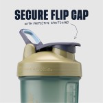 BlenderBottle Coqueteleira com organizador de comprimidos e armazenamento para proteína em pó, sistema clássico V2 ProStak, 623 g, caramelo - Imagem 3