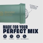 BlenderBottle Coqueteleira com organizador de comprimidos e armazenamento para proteína em pó, sistema clássico V2 ProStak, 623 g, caramelo - Imagem 4