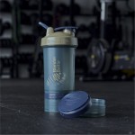 BlenderBottle Coqueteleira com organizador de comprimidos e armazenamento para proteína em pó, sistema clássico V2 ProStak, 623 g, caramelo - Imagem 6