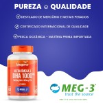 Kit Especial Omega 3 concentrado Meg-3, Ultra EPA, Mega DHA, com vitamina E,120 cápsulas, Biogens - Imagem 7
