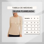 Blusa Térmica Manga Longa Feminina Peluciada Inverno - Imagem 3