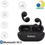 Fone Bluetooth Esportivo Condução Óssea BT33 – Open-Ear Sem Fio, Bluetooth 5.3, Earcuffs para Corrida, Resistente à Água, Compatível com iOS e Android (PRETO) - Imagem 7