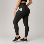 Calça Legging Feminina Fitness Cintura Alta Com Bolso Para Academia e Treino - Imagem 4