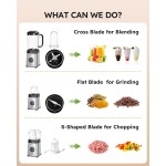 Sangcon Conjunto de liquidificadores e processador de alimentos para cozinha, liquidificador 5 em 1 para shakes e smoothies - Imagem 6