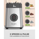 Sangcon Conjunto de liquidificadores e processador de alimentos para cozinha, liquidificador 5 em 1 para shakes e smoothies - Imagem 7