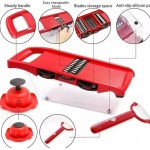 Ralador Fatiador Legumes Mandoline Slicer Multifuncional Aço Inox - original - Imagem 2