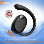 Basike Fone de Ouvido Bluetooth Esportivo 5.4 TWS - 36h de Bateria, Chamadas Nítidas, Display LED, Toque Preciso, Resistente ao Suor para Corrida, Academia e Atividades ao Ar Livre – Preto - Imagem 3