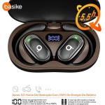 Basike Fone de Ouvido Bluetooth Esportivo 5.4 TWS - 36h de Bateria, Chamadas Nítidas, Display LED, Toque Preciso, Resistente ao Suor para Corrida, Academia e Atividades ao Ar Livre – Preto - Imagem 5
