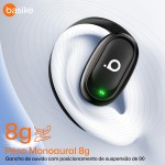 Basike Fone de Ouvido Bluetooth Esportivo 5.4 TWS - 36h de Bateria, Chamadas Nítidas, Display LED, Toque Preciso, Resistente ao Suor para Corrida, Academia e Atividades ao Ar Livre – Preto - Imagem 7