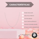 Colar Feminino Bolinha Aço Inox Prata Gargantilha Presente - Imagem 4