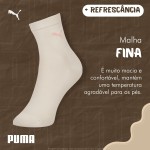 Kit 03 Pares Meia Cano Médio Puma Respirável Feminina - Imagem 4