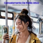 Fone de ouvido Bluetooth 5.4 – Áudio Imersivo, Cancelamento de Ruído e Bateria Longa Duração | Fone de Ouvido Sem Fio para iOS e Android, controle de toque e case magnetica (Branco) - Imagem 4