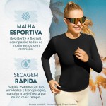 Camiseta Térmica Proteção UV Feminina Segunda Pele Academia Selene Fitness - Imagem 5