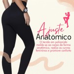 Calça Legging Academia Zero Transparências Sem Costura Cós Alto Microfibra Feminina Selene - Imagem 5