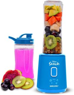 Liquidificador Individual Mallory Stitch - 2 Copos: 400ml e 600 ml, 300W de potência, Pés antiderrapantes, Comprimento do cabo de 122cm - 127V