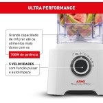 Liquidificador Arno Powermax 700W LN51, Branco, com 4 Lâminas Powelix, 3,1L de Capacidade Total e Alta Performance, 110V - Imagem 3