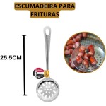 Conjunto Utensílio Cozinha Em Aço Inox Profissional Premium Pegador Escumadeira Concha Colher Espátula Kit 5 Peças - 100% INOX - Imagem 5