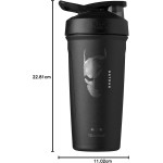 BlenderBottle Garrafa de água de aço inoxidável isolada Strada da Liga da Justiça com batedor de arame, 680 g, Batman - Imagem 7