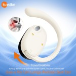 Basike Fone de Ouvido Bluetooth 5.4 Open Ear Sem Fio - OWS/TWS Áudio Hi-Fi Estéreo, 120h em Standby, Display LED, Toque Inteligente, Conforto para Uso Diário, Trabalho e Lazer – Bege Claro - Imagem 5
