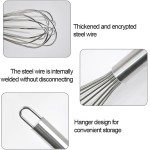 Conjunto de 3 batedores de aço inoxidável, conjunto de utensílios de cozinha de 20,3 cm, 25,4 cm, 30,5 cm, batedeiras, utensílios de cozinha, utensílios de cozinha, prata - Imagem 4
