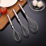 Conjunto de 3 batedores de aço inoxidável, conjunto de utensílios de cozinha de 20,3 cm, 25,4 cm, 30,5 cm, batedeiras, utensílios de cozinha, utensílios de cozinha, prata - Imagem 5