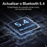 Fone de Ouvido Sem Fio Bluetooth 5.4 - Compatível Todos Celulares Com Microfone e Redução de Ruído, Academia Corrida Musicas Graves Potentes Controle Touch, Branco - Imagem 3