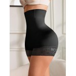 Shorts modelador feminino com controle de barriga – Minimalista e elegante, Preto, M - Imagem 4