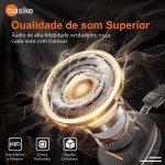 Basike Fones De Ouvido Sem Fio, Headphone Bluetooth on-ear com Microfone, Até 50 Horas de Música, HQ182B (Laranja Preto) - Imagem 7