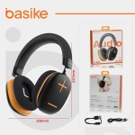 Basike Fones De Ouvido Sem Fio, Headphone Bluetooth on-ear com Microfone, Até 50 Horas de Música, HQ182B (Laranja Preto) - Imagem 8