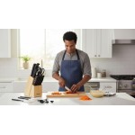 Conjunto de facas e utensílios de cozinha de aço inoxidável de alto carbono Farberware, preto - Imagem 5